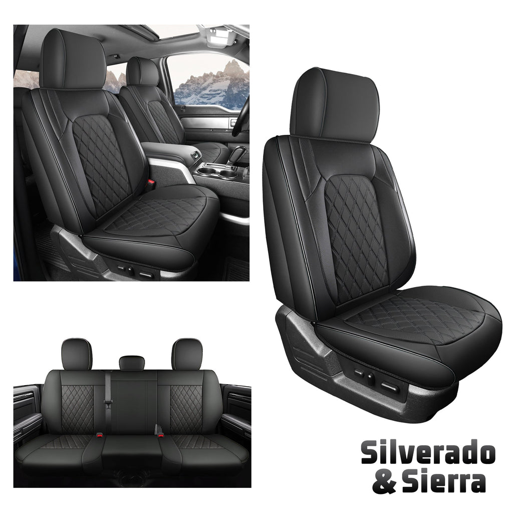 Umbrauto Truck Seat Covers for Silverado/Sierra,Black