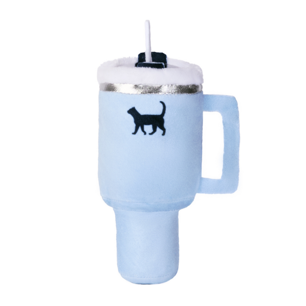 Kitty Cup Cat Tumbler Toy with Catnip & Crinkle Paper- Ideal Cat Birthday Gift