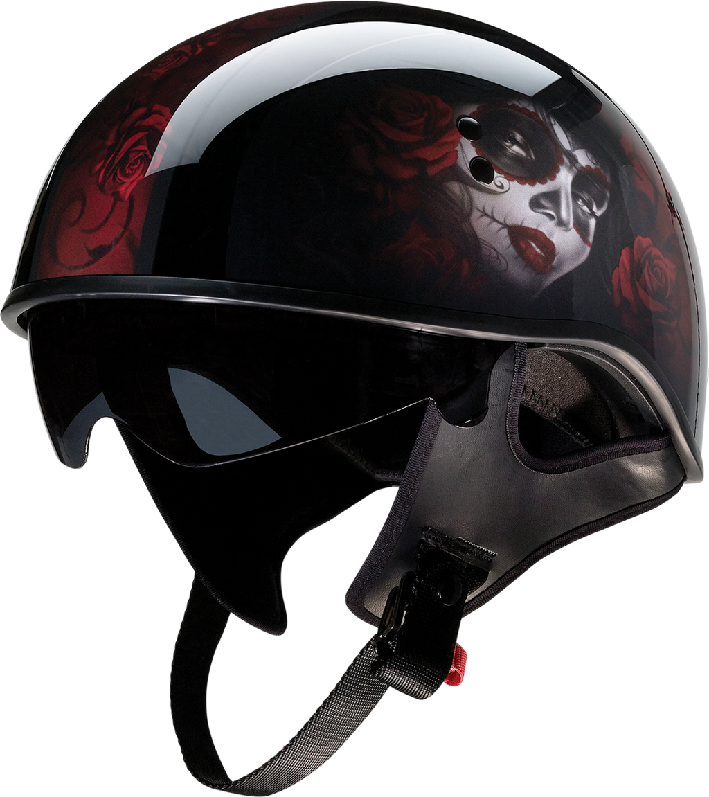 Z1R, Z1R Vagrant Helmet - Red Catrina with Black/Red Finish, Medium (Part Number 0103-1315)