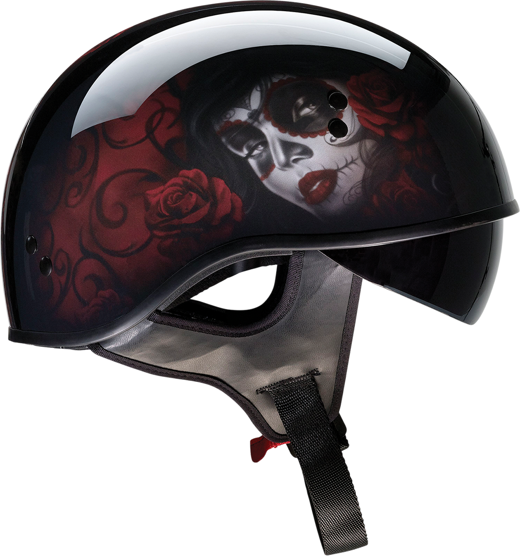 Z1R, Z1R Vagrant Helmet - Red Catrina with Black/Red Finish, Medium (Part Number 0103-1315)