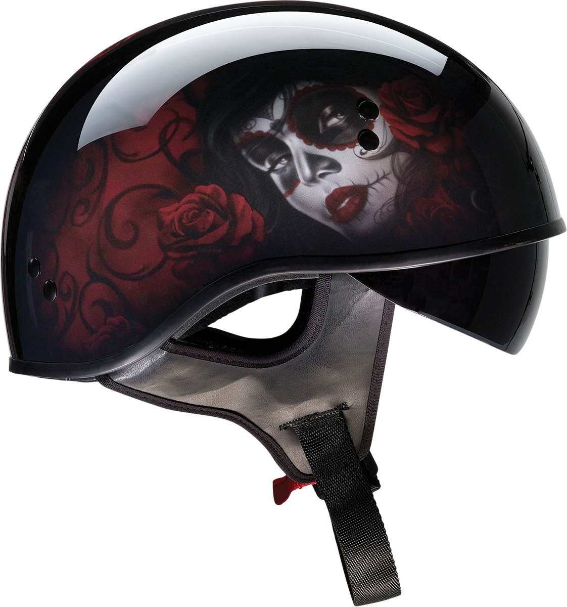 Z1R, Z1R Vagrant Helmet - Red Catrina with Black/Red Finish, Medium (Part Number 0103-1315)