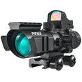 4x32 Tactical Rifle Scope with 3MOA Red Dot Sight Combo for 20mm Picatinny Rails