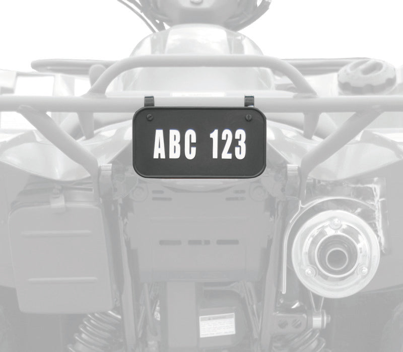 QuadBoss, QuadBoss ATV License Plate Kit - Black for Powersports Vehicles