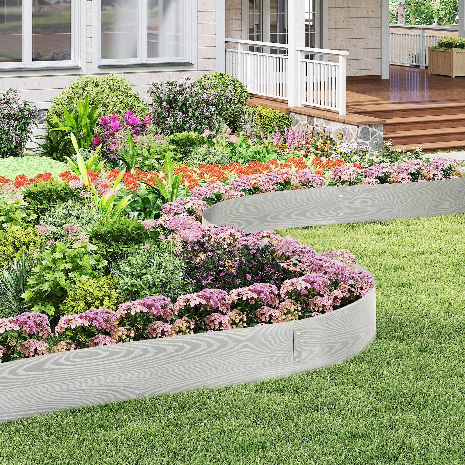 6-Pack 20 FT Galvanized Metal Landscape Edging for Lawn Yard