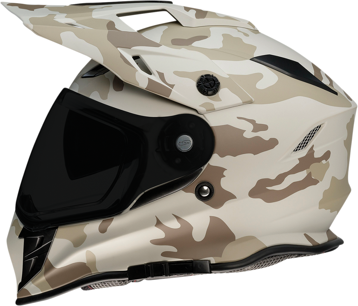 Z1R, Z1R Range Helmet - Camo Desert Medium with Polycarbonate Shield and Drop-Down Sun Visor
