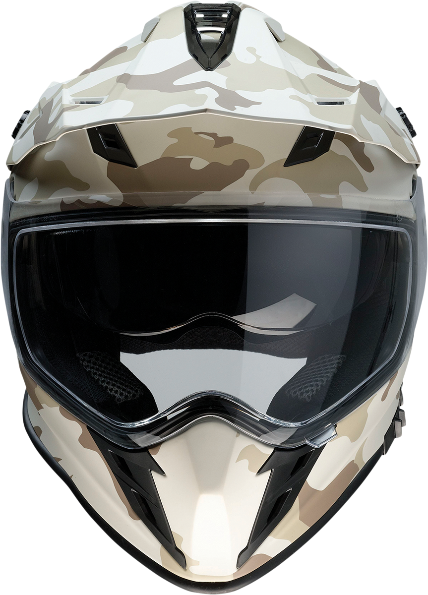 Z1R, Z1R Range Helmet - Camo Desert, 2XL by Z1R with Polycarbonate Shields and Drop Down Sun Visor
