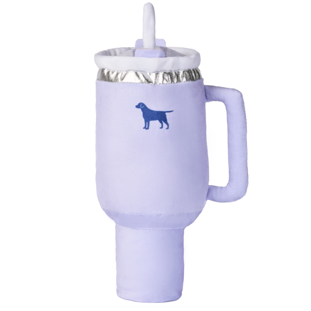 Pup Cup Tumbler Plush Squeaky Dog Toy- Ideal Birthday Dog Toy Gift