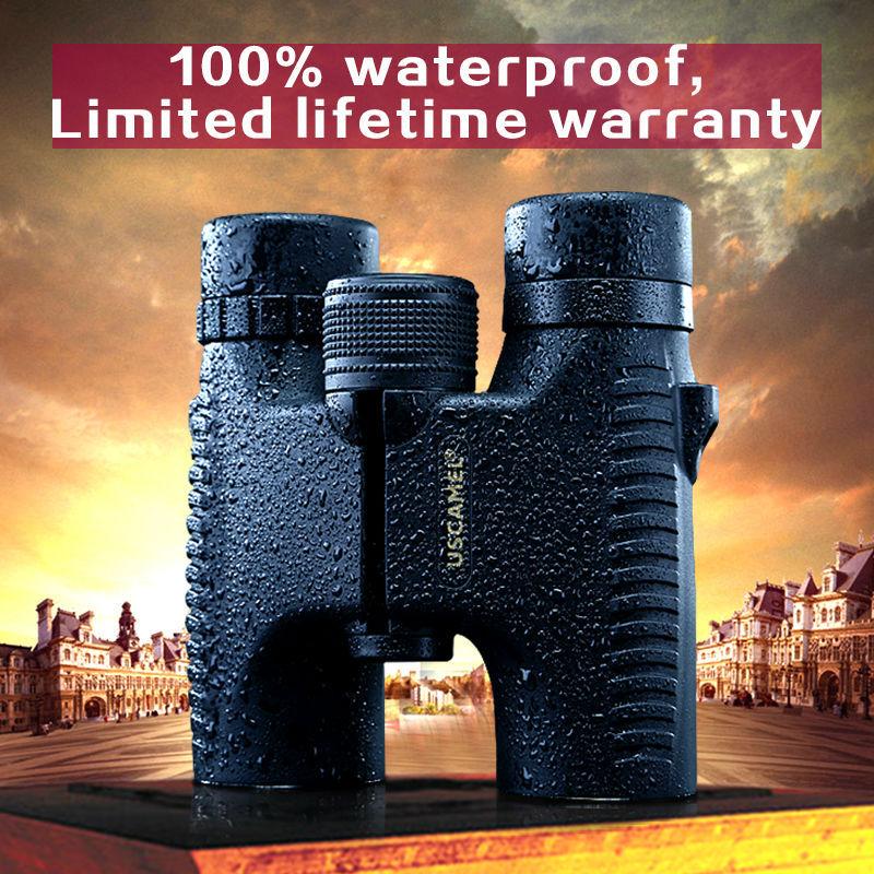 USCAMEL HD 10x26 Binoculars Powerful Zoom Long Range 5000m Professional Waterproof Folding Telescope Wide Angle Vision Hunting