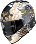 Z1R, Z1R Warrant Sombrero Helmet - White and Gold, XS | Part 0101-14164