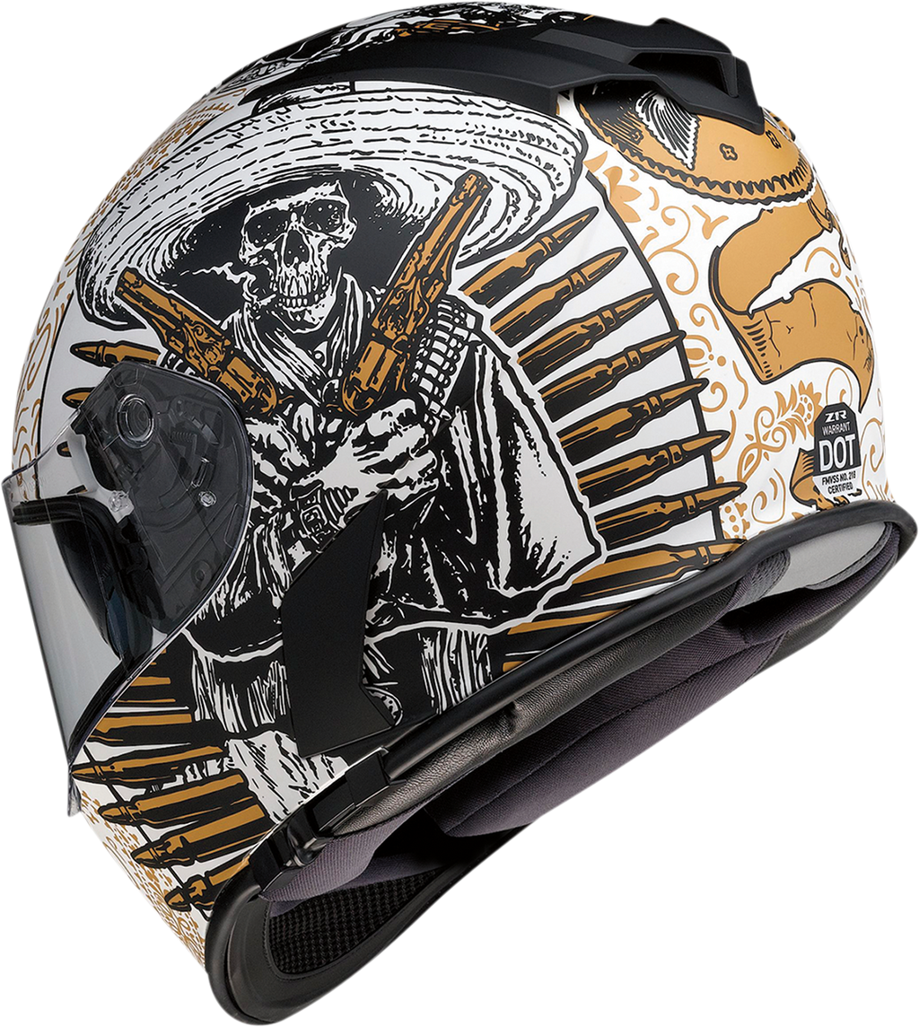 Z1R, Z1R Warrant Sombrero Helmet - White and Gold, XS | Part 0101-14164