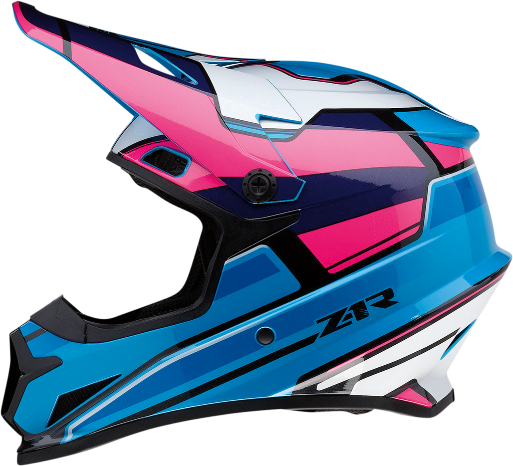 Z1R, Z1R Rise Motorcycle Helmet - Pink/Blue, 4XL | Part Number 0110-7191