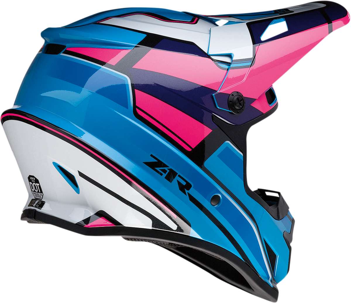 Z1R, Z1R Rise Motorcycle Helmet - Pink/Blue, 4XL | Part Number 0110-7191