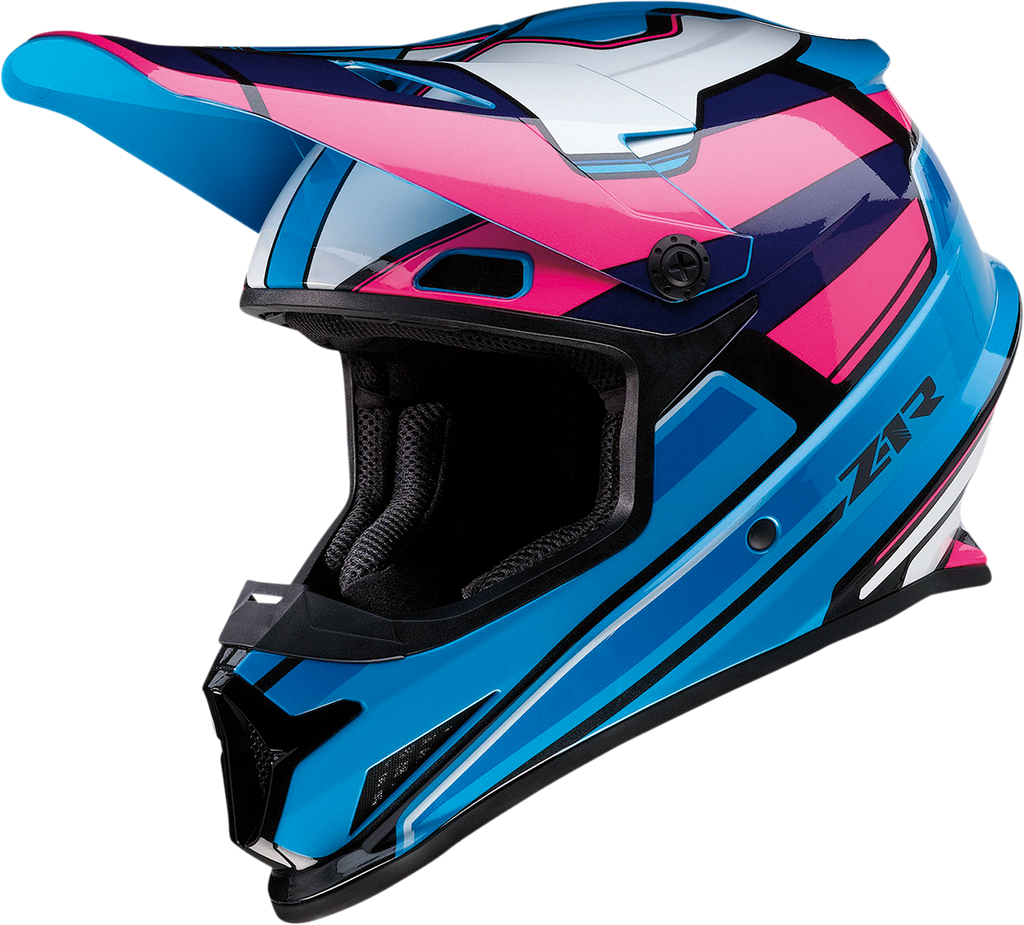 Z1R, Z1R Rise Motorcycle Helmet - Pink/Blue, 4XL | Part Number 0110-7191