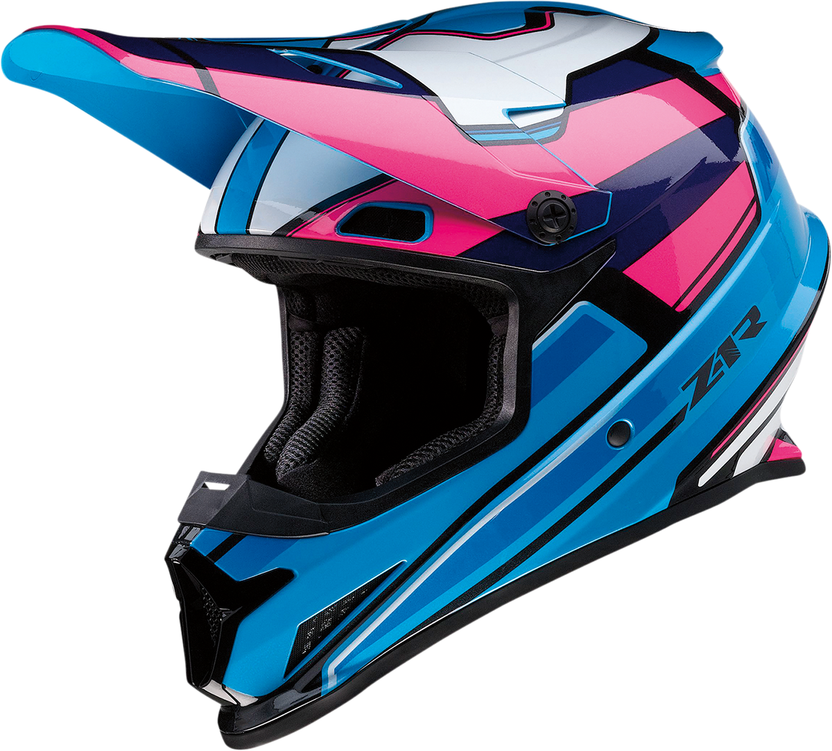 Z1R, Z1R Rise Motorcycle Helmet - Pink/Blue, 4XL | Part Number 0110-7191