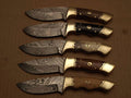 The Ultimate Custom Skinning Knife: Handmade Damascus Deer Skinning Knife | Multiple Handle Options | 8 Inches | KBS Knives