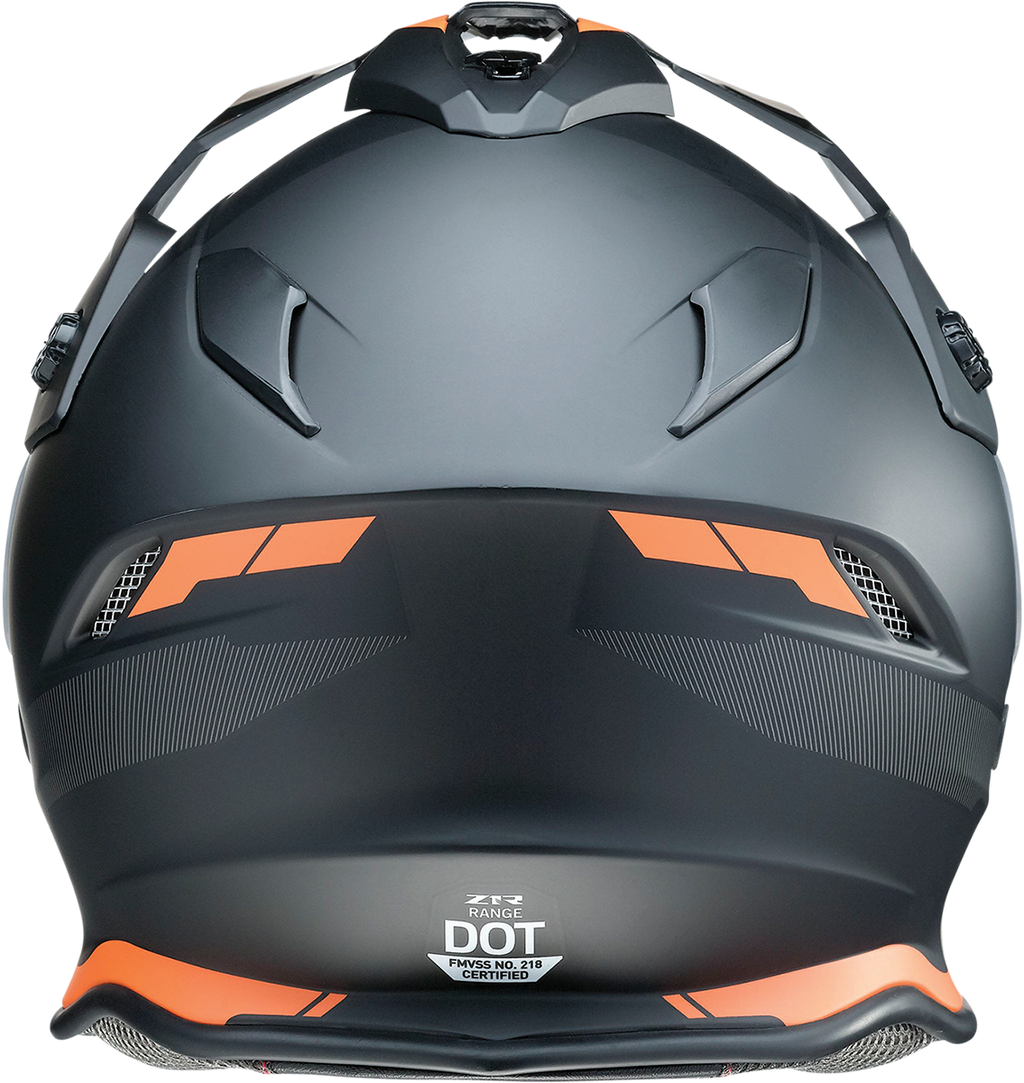 Z1R, Z1R Range Helmet Uptake Black/Orange 2XL – Versatile Motorcycle Helmet with Drop Down Sun Visor and Removable Lining