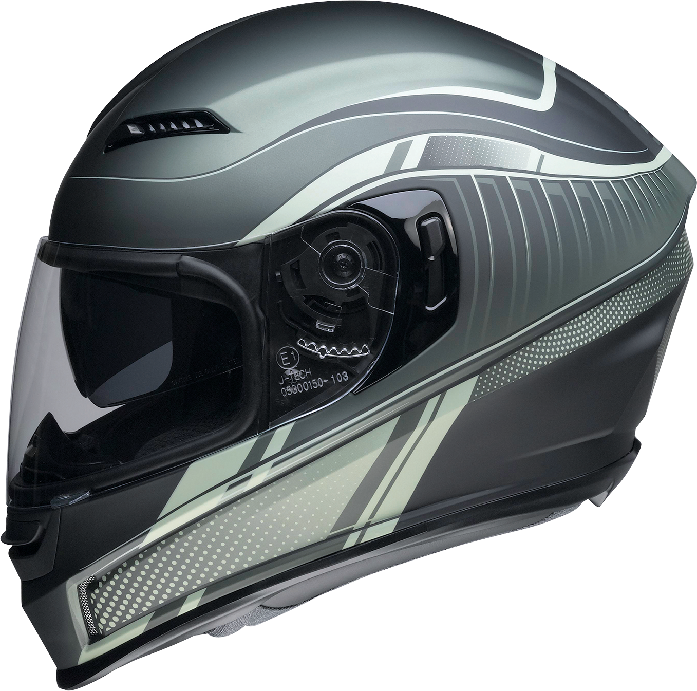Z1R, Z1R Jackal Helmet Dark Matter Green XL 0101-14859 – Aerodynamic Motorcycle Helmet with Drop-down Sun Visor and Advanced Ventilation