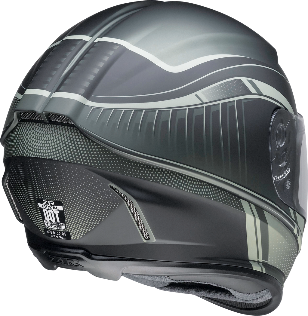 Z1R, Z1R Jackal Helmet Dark Matter Green XL 0101-14859 – Aerodynamic Motorcycle Helmet with Drop-down Sun Visor and Advanced Ventilation