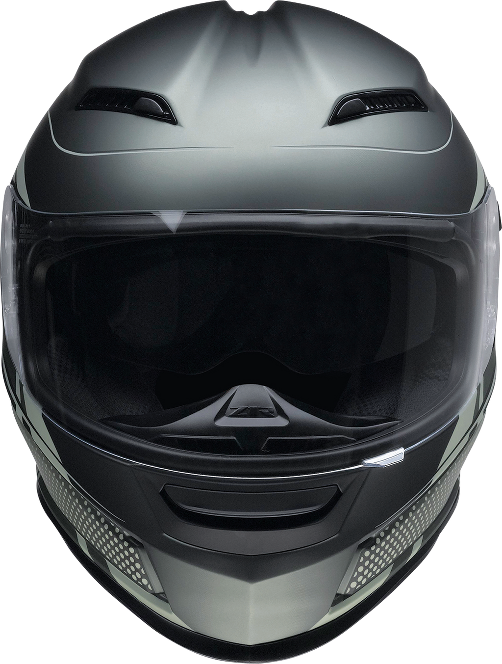 Z1R, Z1R Jackal Helmet Dark Matter Green 2XL - Aerodynamic Polycarbonate Shell with Drop-down Sun Visor