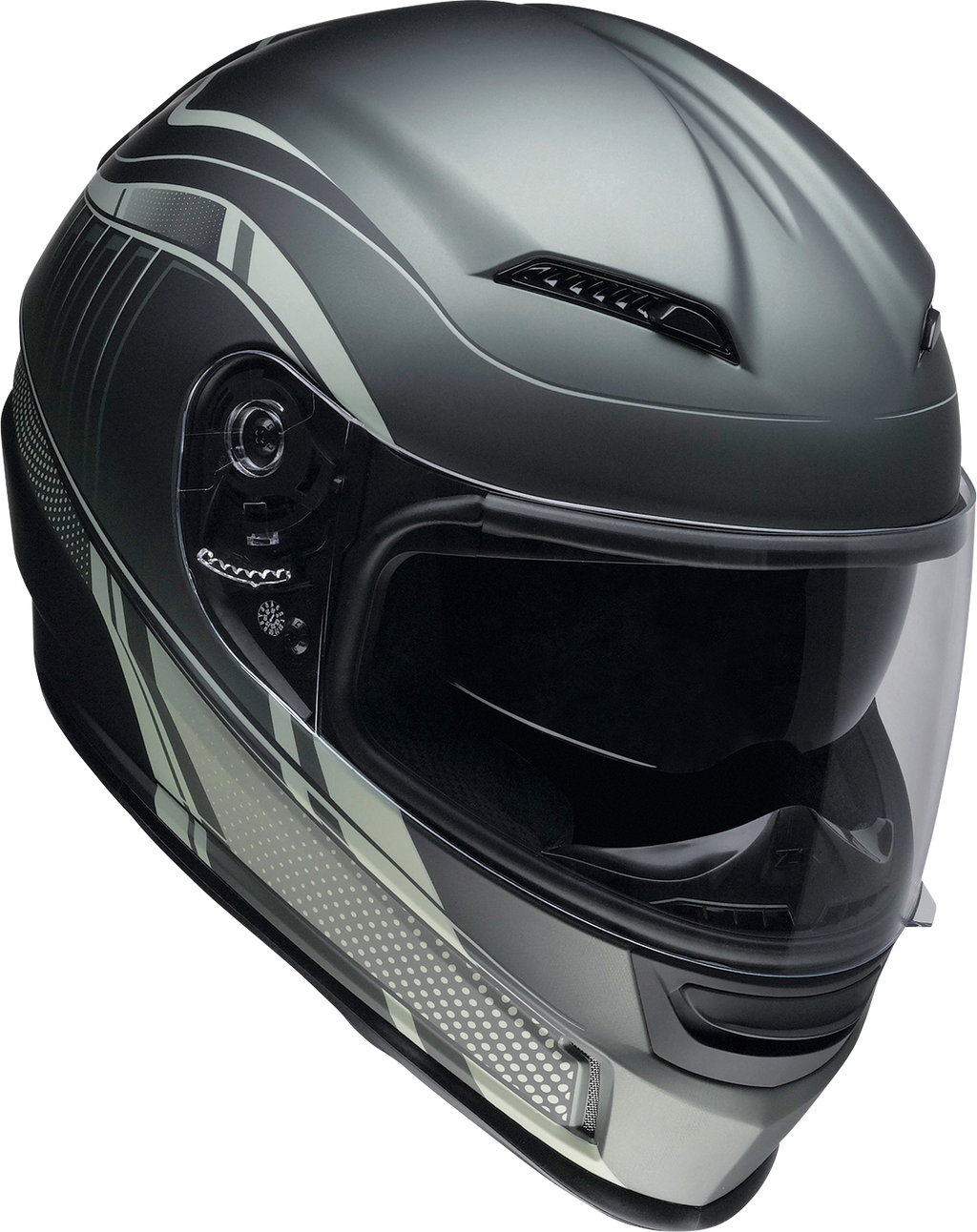 Z1R, Z1R Jackal Helmet Dark Matter Green 2XL - Aerodynamic Polycarbonate Shell with Drop-down Sun Visor