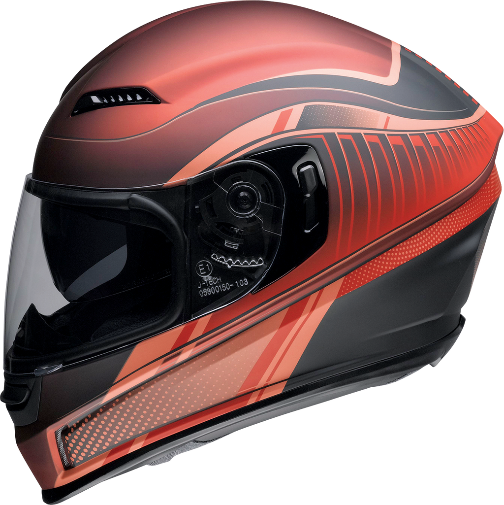 Z1R, Z1R Jackal Helmet Dark Matter Red Large - Injection-Molded Polycarbonate Shell, Drop-Down Sun Visor, and Advanced Ventilation by Z1R Part 0101-14851