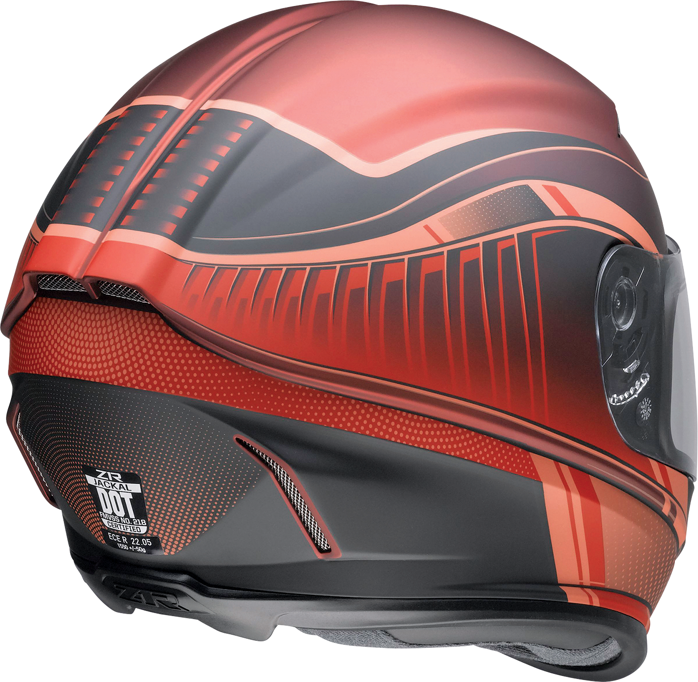 Z1R, Z1R Jackal Helmet Dark Matter Red Large - Injection-Molded Polycarbonate Shell, Drop-Down Sun Visor, and Advanced Ventilation by Z1R Part 0101-14851