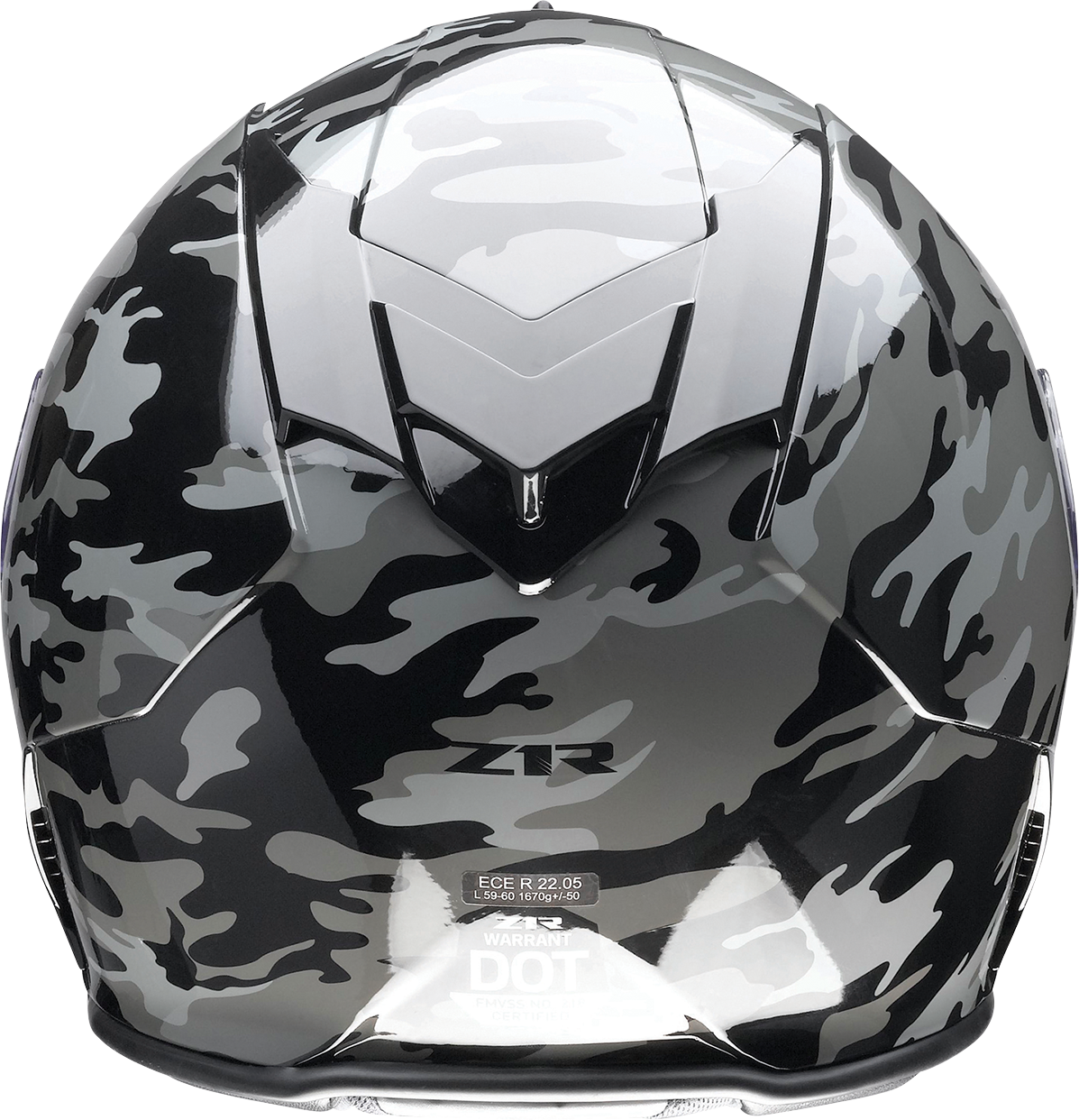 Z1R, Z1R Warrant Helmet - Camo Black/Gray, XS | Polycarbonate Shell, Drop-Down Sun Visor & Moisture-Wicking Liner