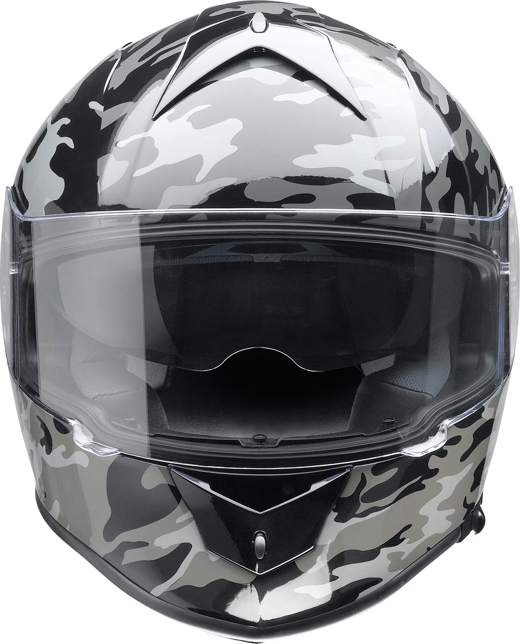 Z1R, Z1R Warrant Helmet - Camo Black/Gray, XS | Polycarbonate Shell, Drop-Down Sun Visor & Moisture-Wicking Liner