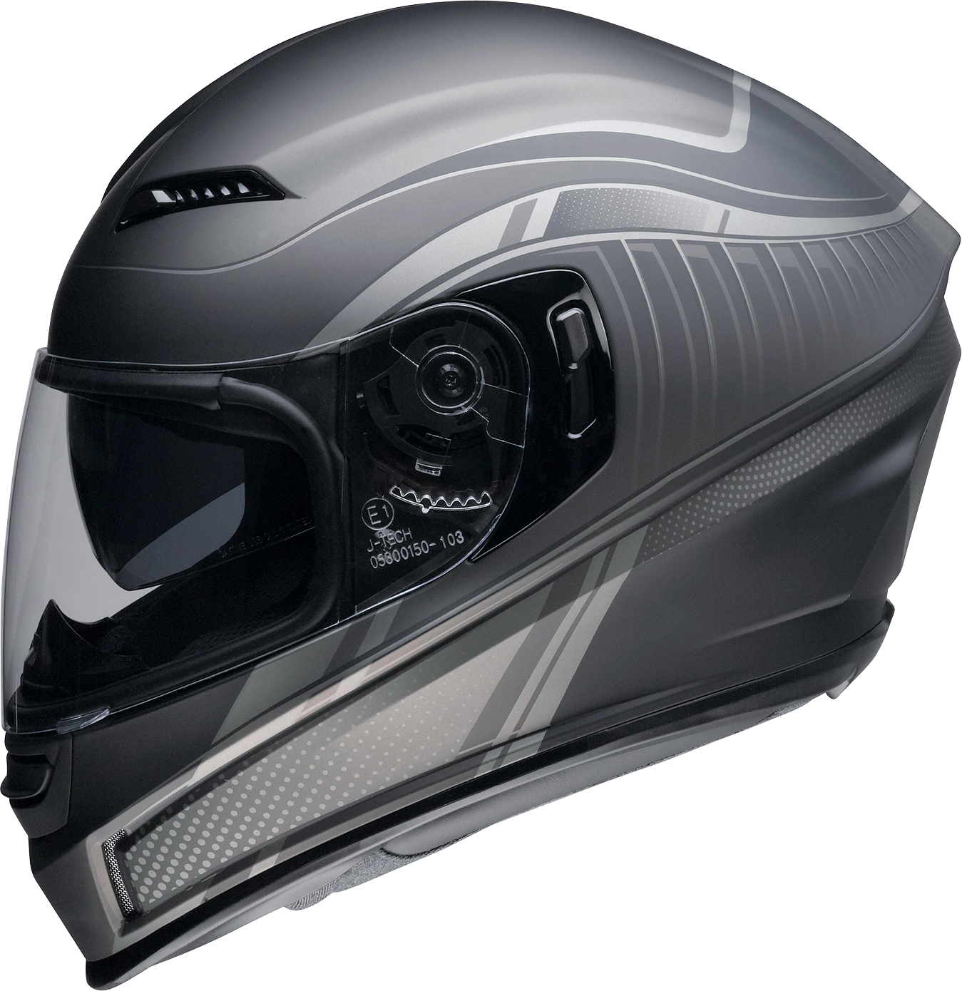 Z1R, Z1R Jackal Helmet Dark Matter Stealth Large 0101-14865 - Aerodynamic Polycarbonate Shell with Drop-down Sun Visor