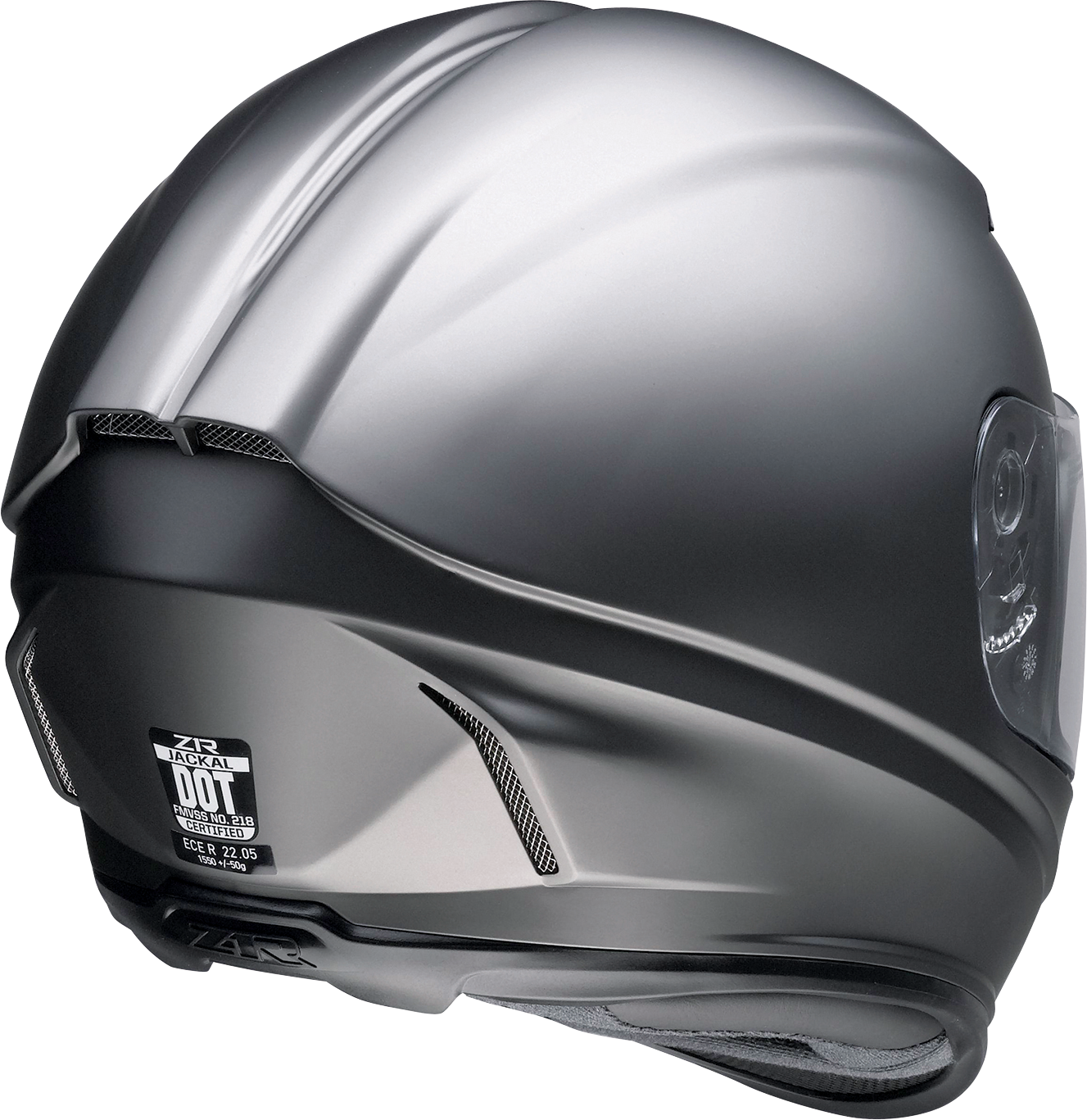 Z1R, Z1R Jackal Helmet Satin Titanium Medium - Injection-Molded Polycarbonate Shell with Advanced Ventilation and Sun Visor