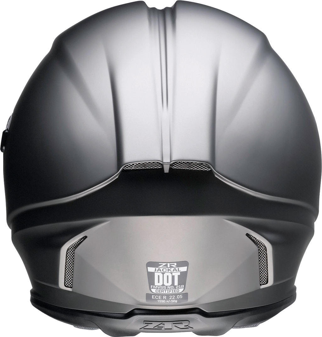 Z1R, Z1R Jackal Helmet Satin Titanium Medium - Injection-Molded Polycarbonate Shell with Advanced Ventilation and Sun Visor