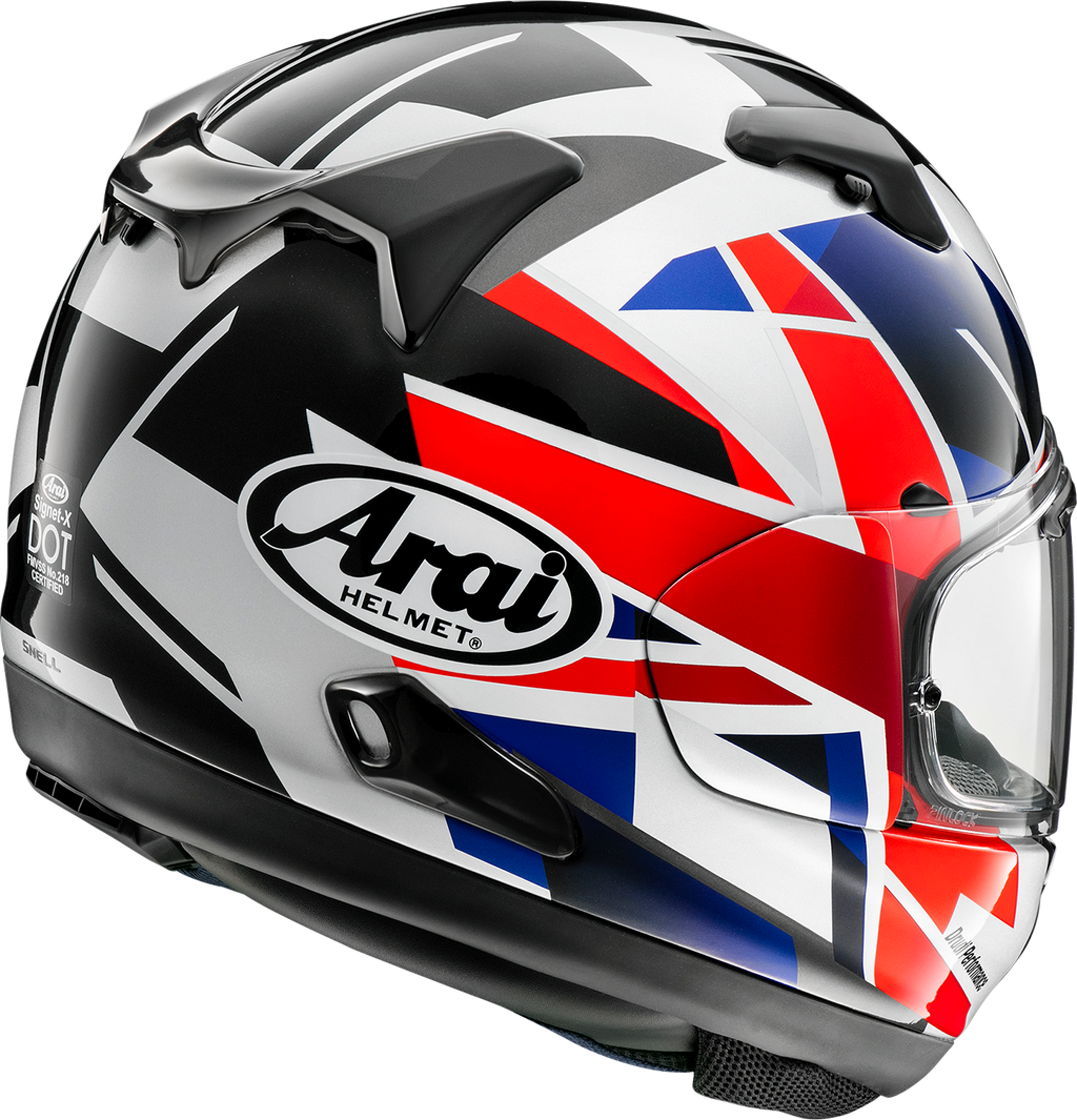 ARAI HELMETS, ARAI HELMETS Signet-X Helmet with VAS Shield System - Flag UK, XS (Part No. 0101-16191)
