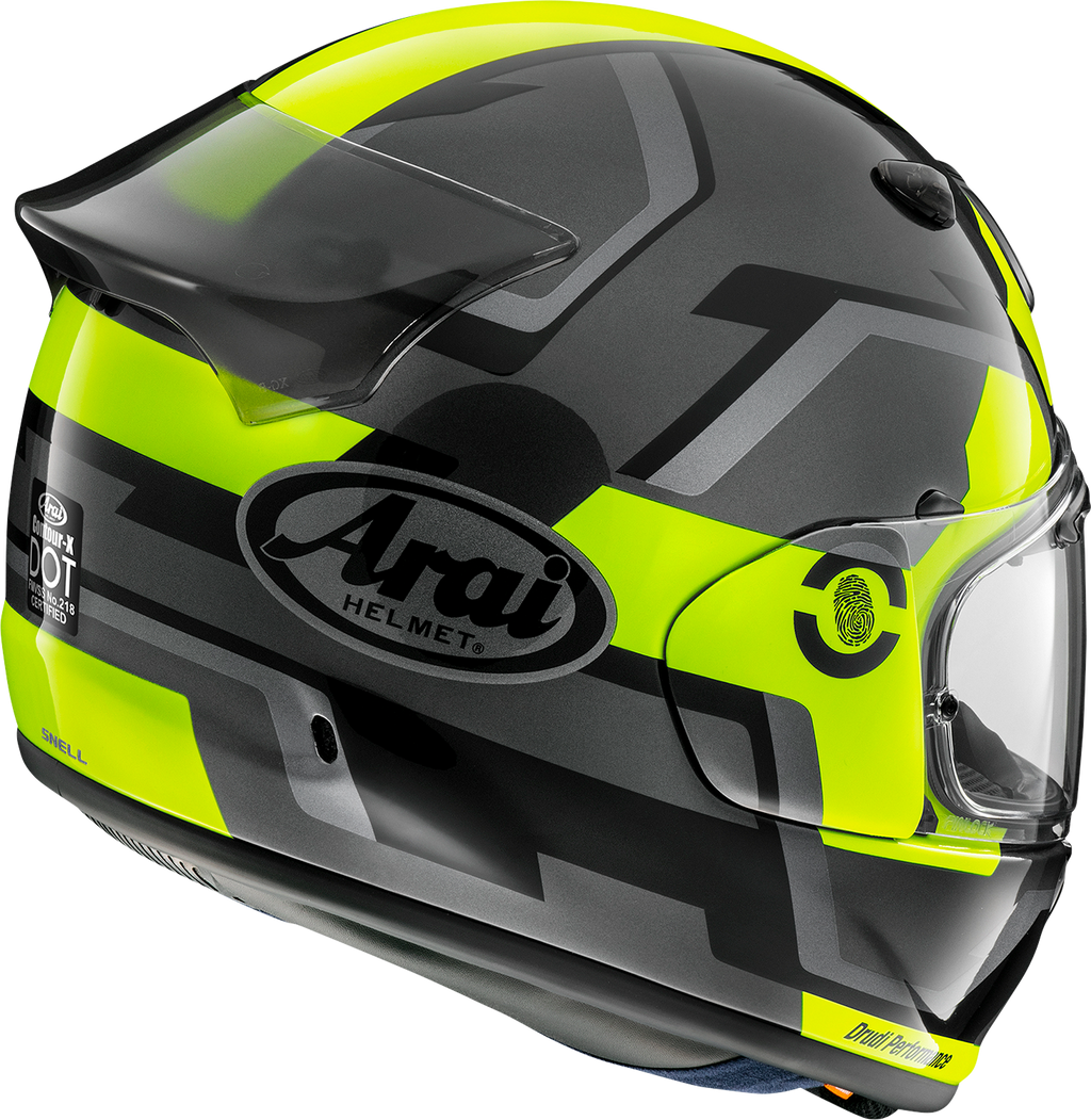 ARAI HELMETS, ARAI HELMETS Contour-X Helmet with Face Shield - Fluorescent Yellow, XS (Part No. 0101-16061)