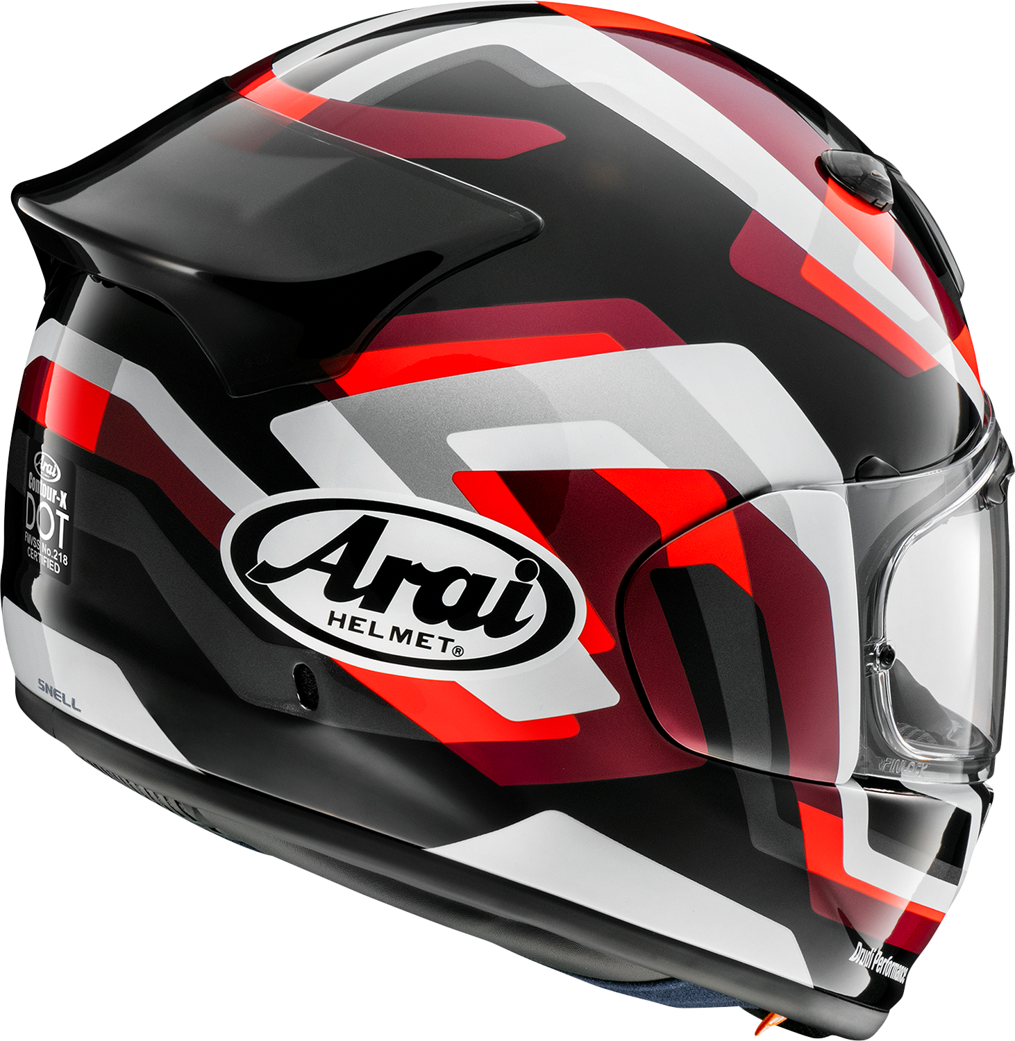 ARAI HELMETS, ARAI HELMETS Contour-X Snake Helmet - Red, Small (Part No. 0101-16068)