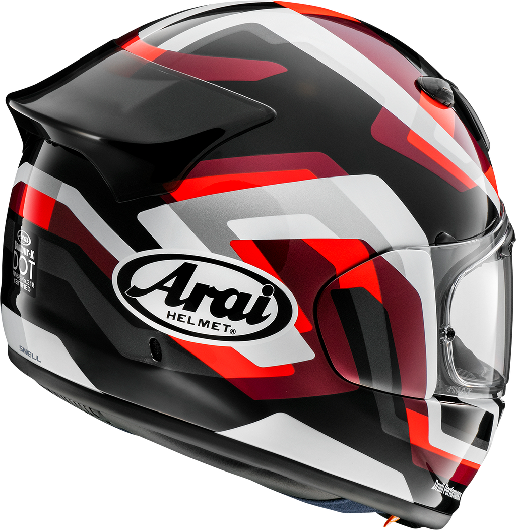ARAI HELMETS, ARAI HELMETS Contour-X Snake Red Helmet XS with Integrated Duct and Spoiler - Part 0101-16067