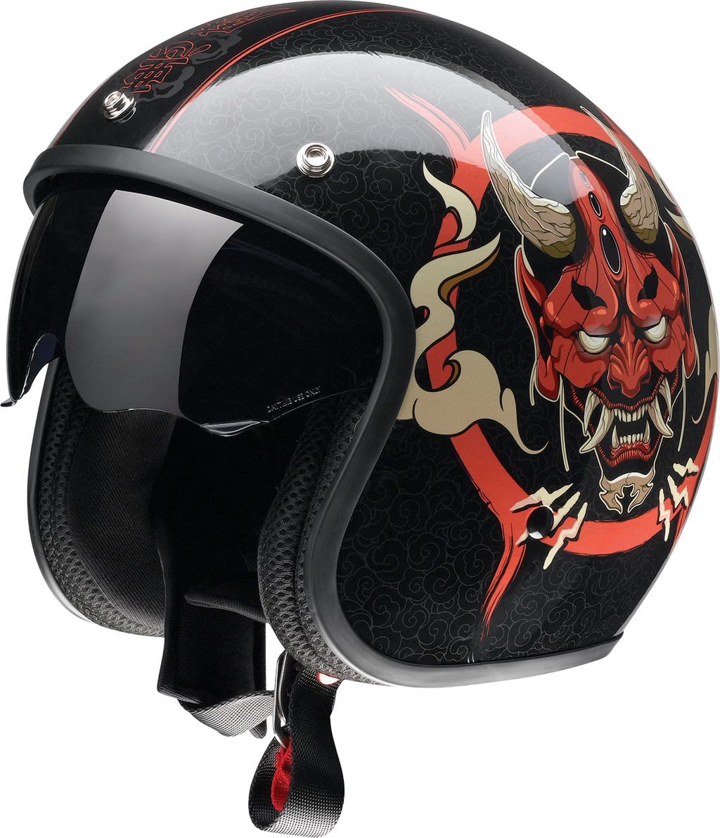 Z1R, Z1R Saturn Helmet - Devilish Gloss Black/Red Medium (Part No. 0104-2878)