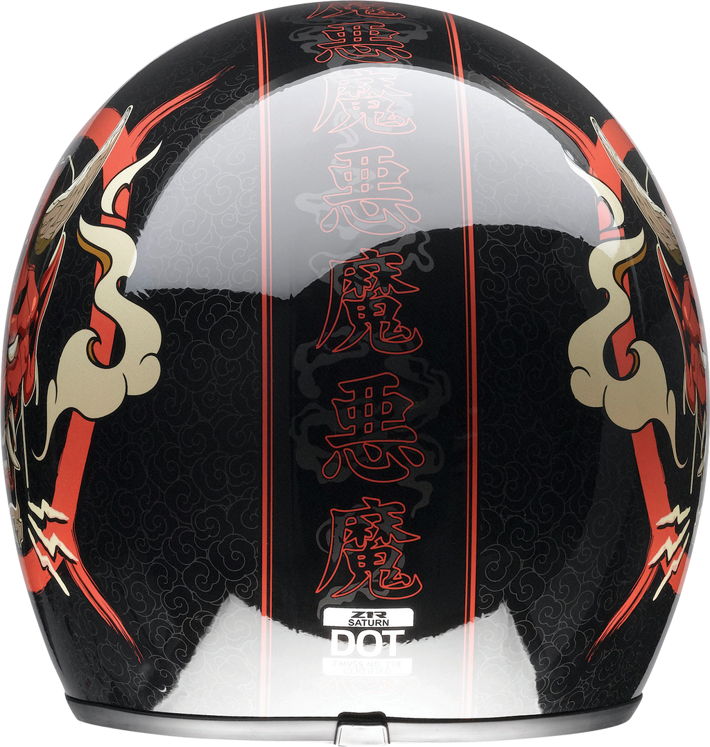 Z1R, Z1R Saturn Helmet - Devilish Gloss Black/Red Medium (Part No. 0104-2878)