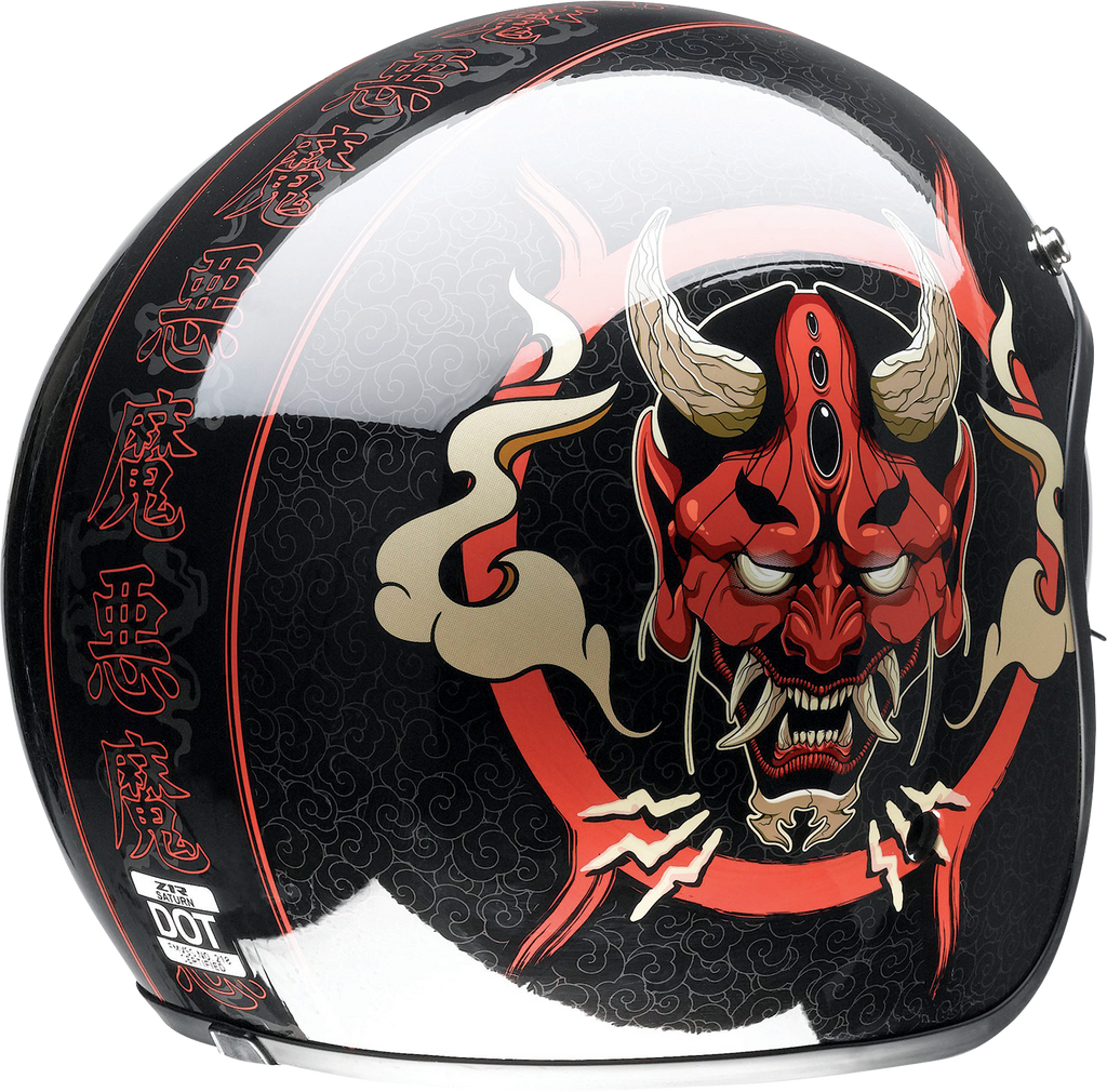 Z1R, Z1R Saturn Helmet - Devilish Gloss Black/Red Medium (Part No. 0104-2878)