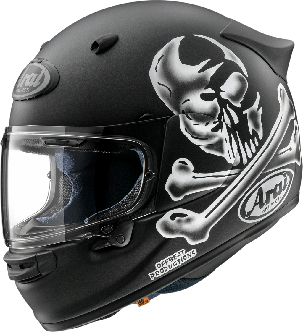 ARAI HELMETS, ARAI HELMETS Contour-X Jolly Roger Helmet 2XL with Integrated Logo Duct and Aerodynamic Spoiler