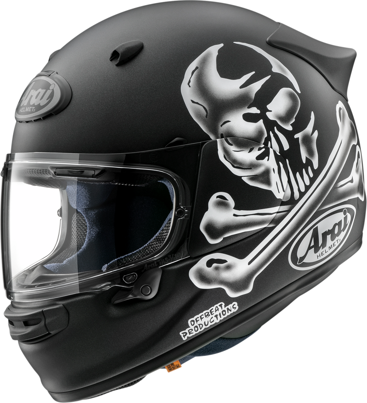 ARAI HELMETS, ARAI HELMETS Contour-X Jolly Roger Helmet 2XL with Integrated Logo Duct and Aerodynamic Spoiler