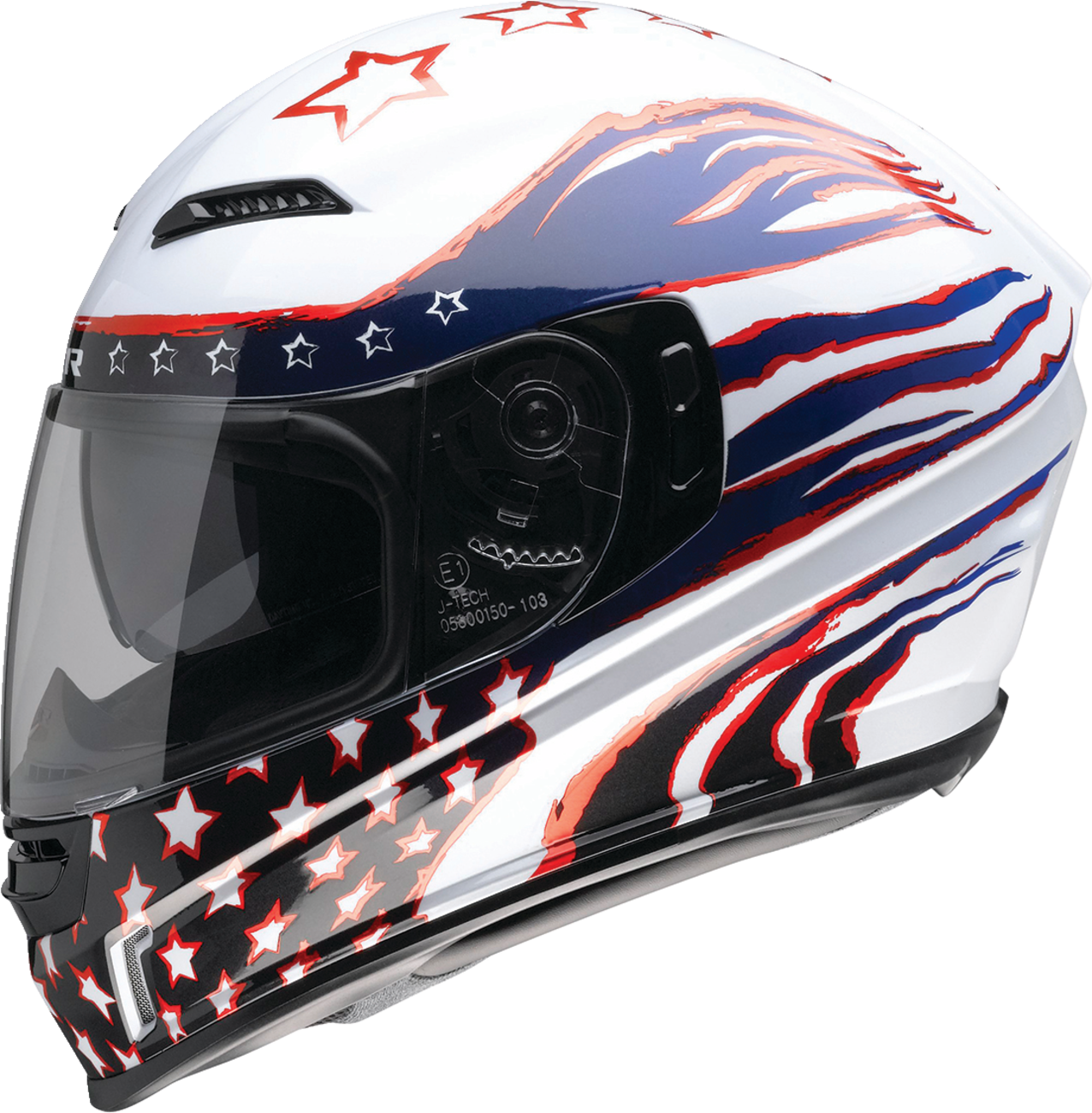 Z1R, Z1R Jackal Patriot Helmet - Red/White/Blue, Large - Model 0101-15415