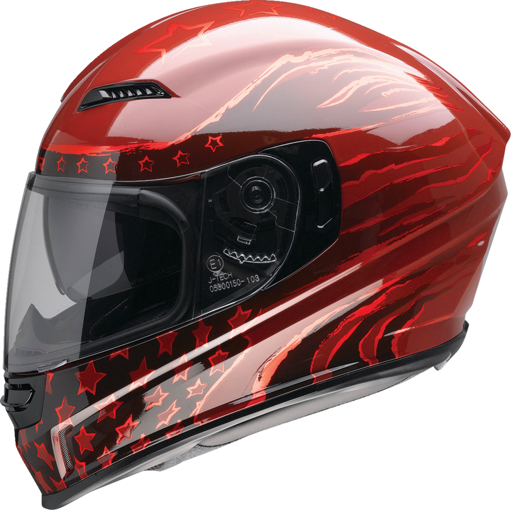 Z1R, Z1R Jackal Patriot Helmet in Red – Intermediate Oval Fit, 3XL