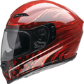 Z1R, Z1R Jackal Patriot Helmet in Red – Intermediate Oval Fit, 3XL