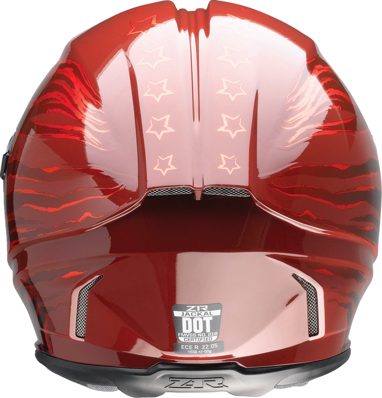 Z1R, Z1R Jackal Patriot Helmet - Red, 2XL - Aero Shell, Anti-Fog Shield, Drop Down Sun Visor