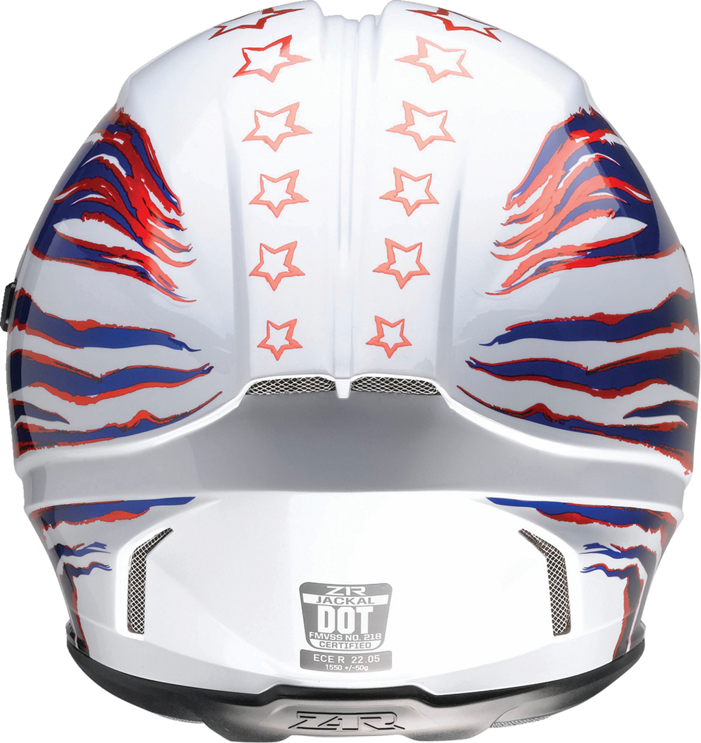 Z1R, Z1R Jackal Patriot Helmet - Red/White/Blue, Large - Model 0101-15415