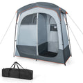 2 Rooms Oversize Privacy Shower Tent with Removable Rain Fly and Inside Pocket