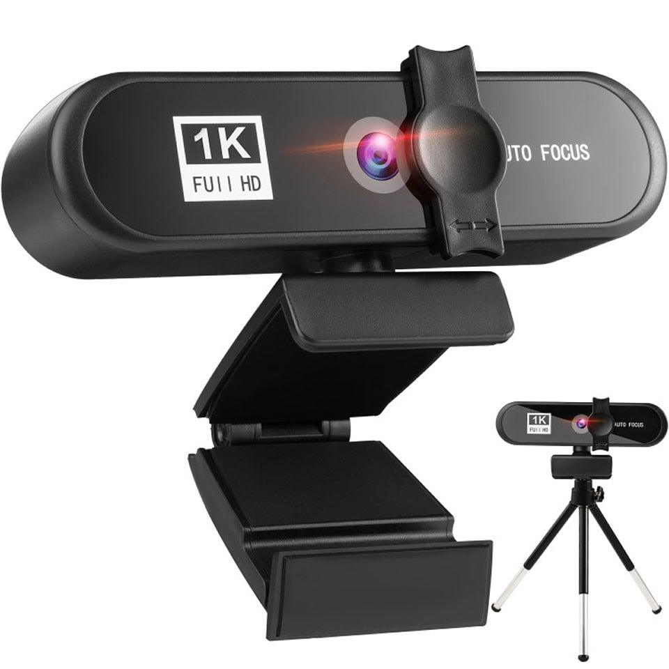 2K 4K Pc Webcam With Gift Tripod Autofocus Usb Web Camera Laptop Mini Camera 1080P with Microphone For Full Widescreen Laptop USB Webcams Privacy Shutter Tripod Desktop Notebook Webcam Video Calling Recording Webcam
