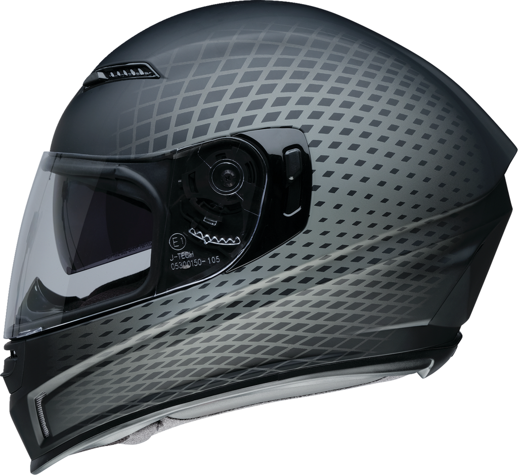 Z1R, Z1R Jackal Waveform Gray Helmet (Small) - Aerodynamic Design, Anti-Fog Shield, and Advanced Ventilation