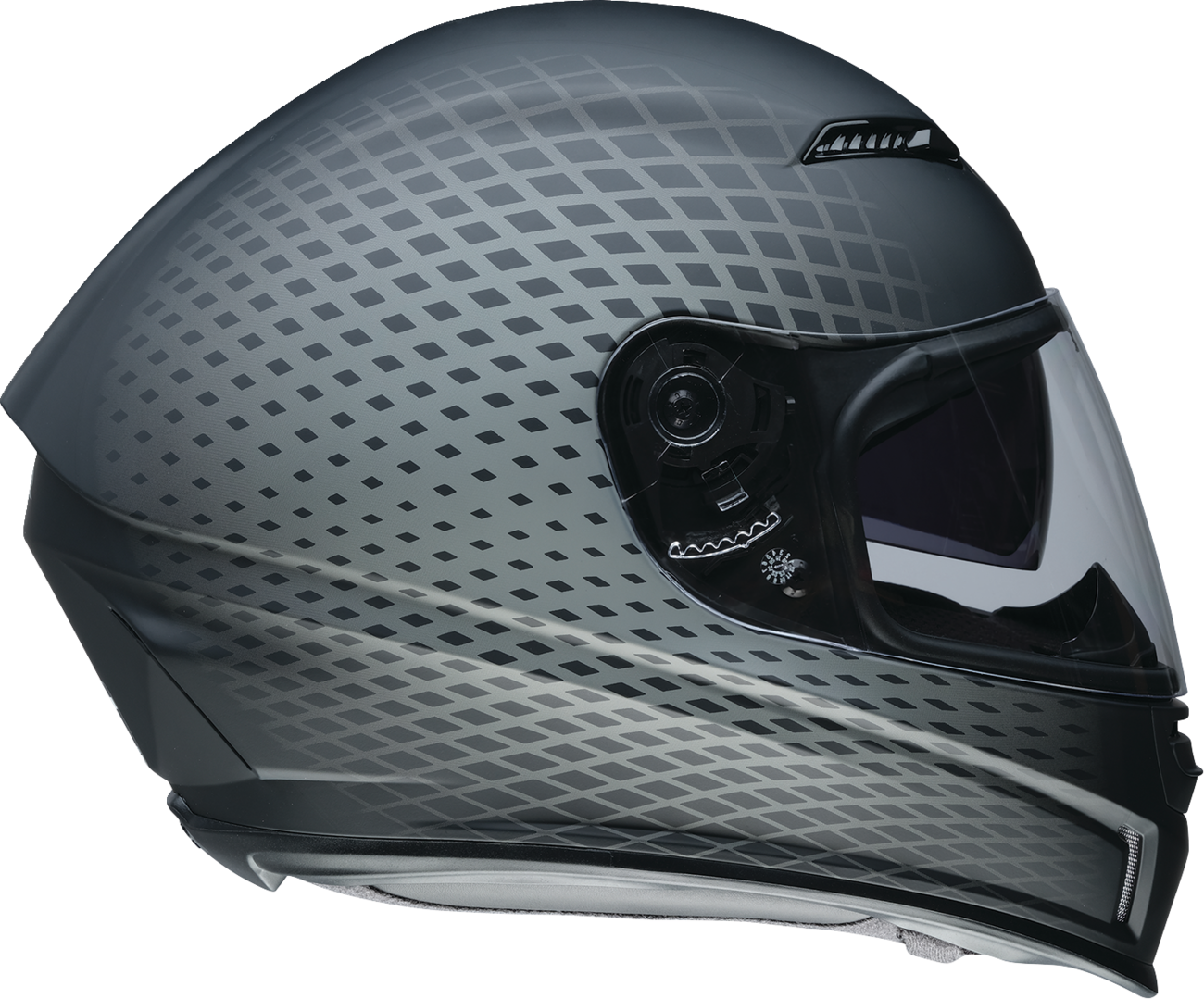 Z1R, Z1R Jackal Waveform Helmet - Gray, Medium - Aerodynamic Polycarbonate Shell with Drop-Down Sun Visor