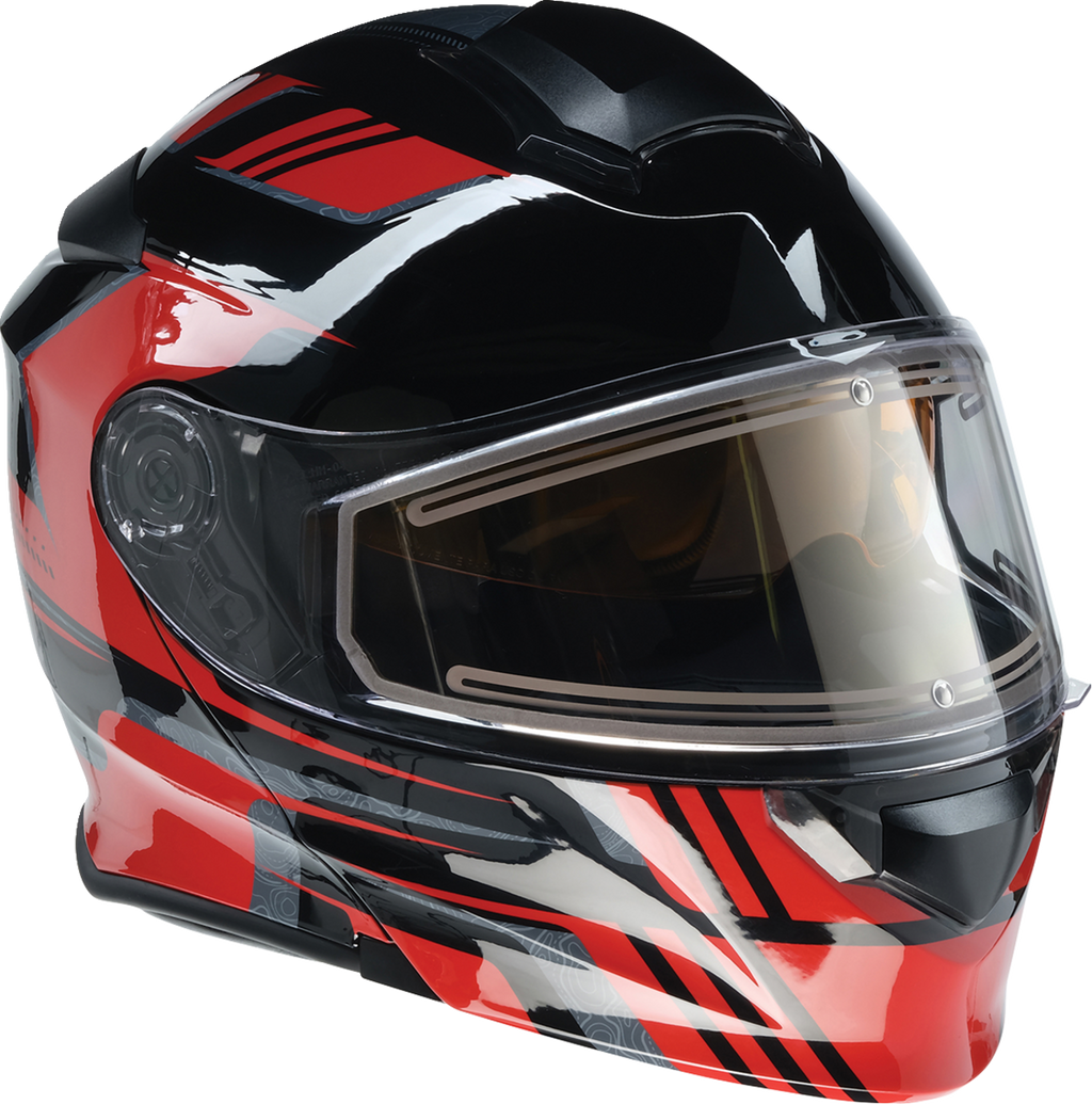 Z1R, Z1R Solaris 2.0 Helmet First Tracks Electric Dual Pane Shield XL - Black/Red
